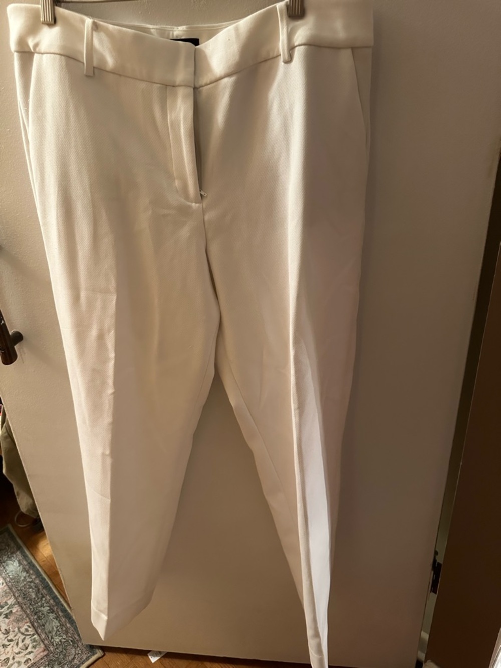 Talbots Cream Straight-Leg Dress Trousers